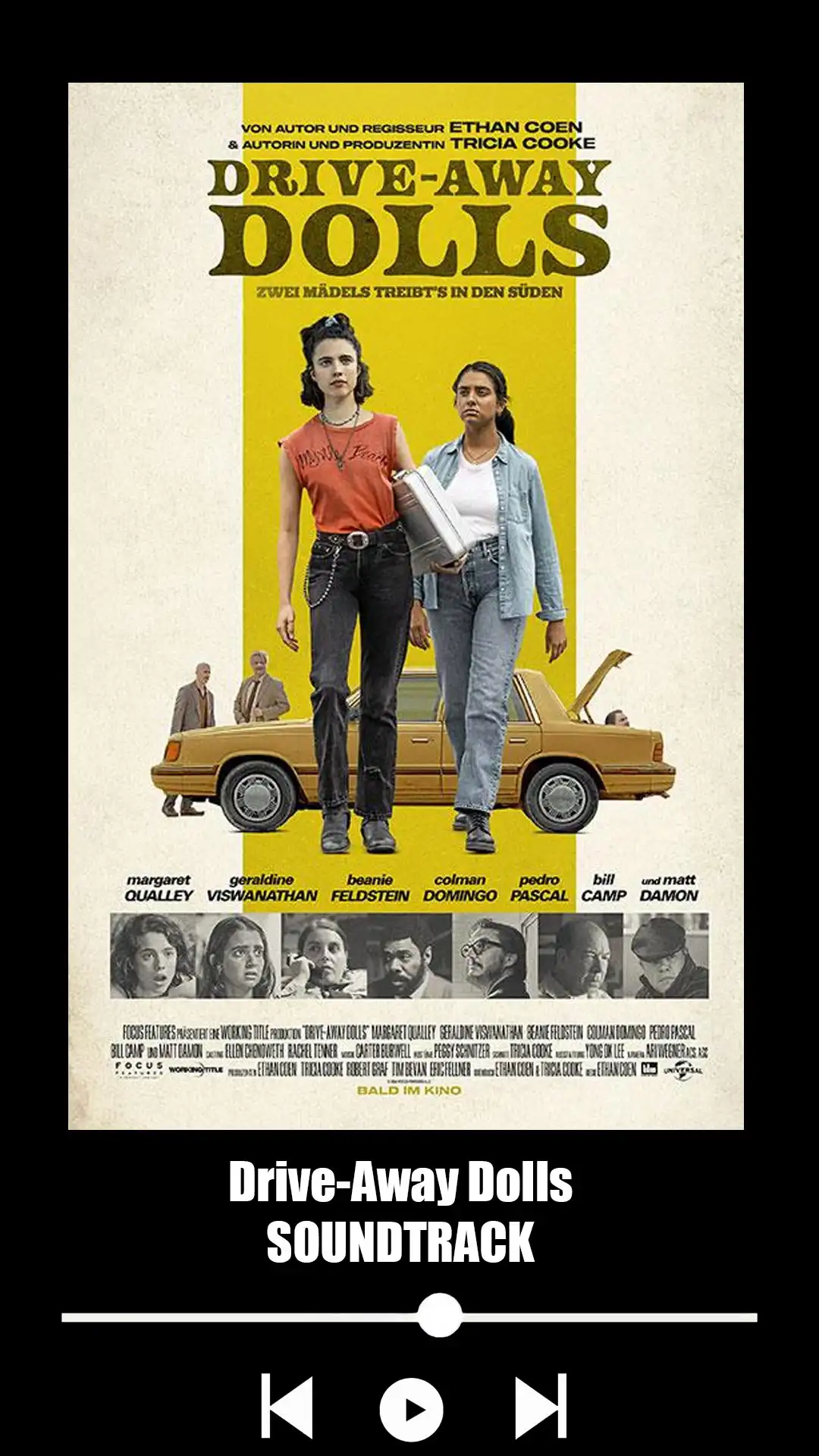 Drive-Away Dolls Soundtrack (2024). Music List From The Movie