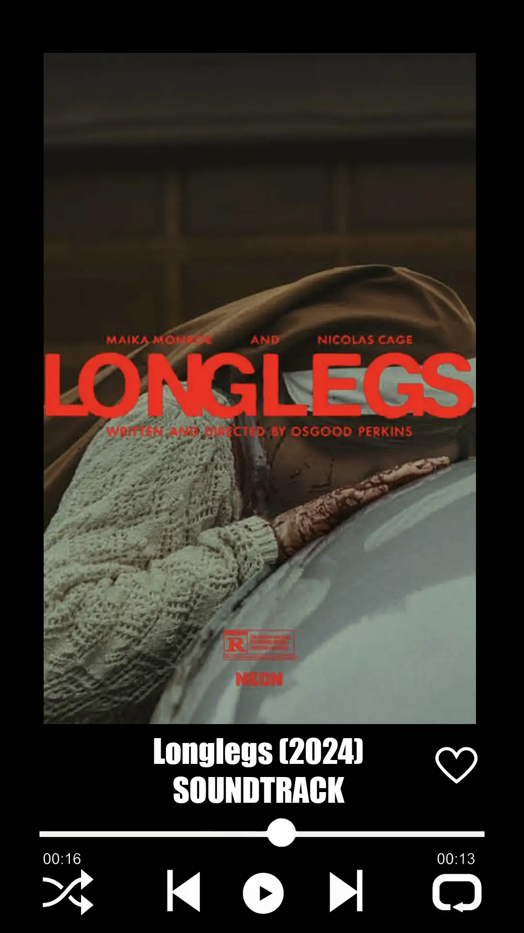 Longlegs Soundtrack (2024). Music List From The Movie