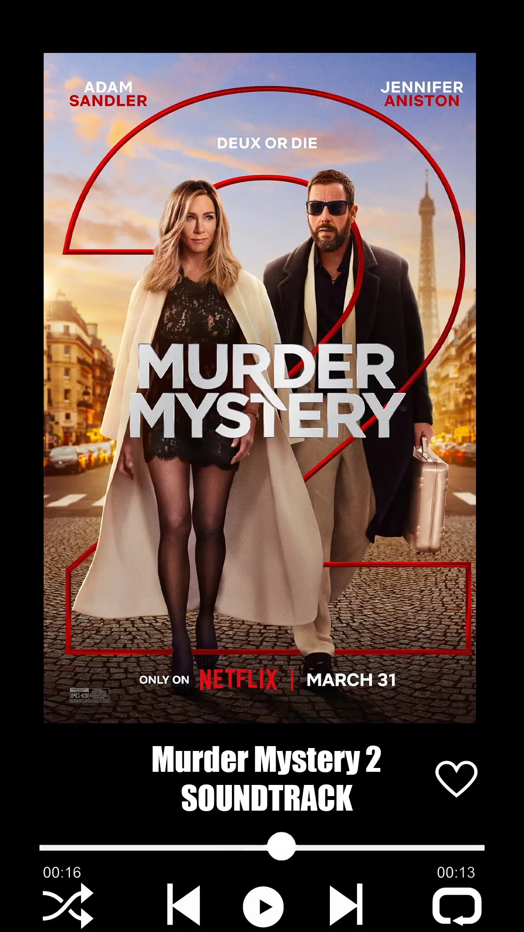 Murder Mystery 2 Soundtrack (2023). Music List From The Movie